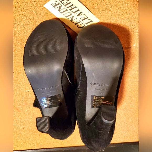 Colin Stuart Genuine Suede Leather Ankle Bootie with Removable Faux Fur Size 7.5 - Picture 5 of 8